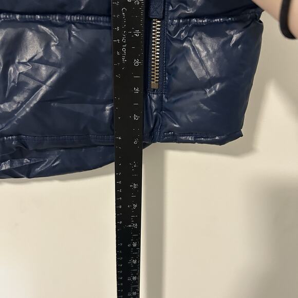 Victoria Secret Pink Puffer Vest Large Trustees Of The University Navy Blue Y2K - Picture 6 of 10